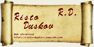 Risto Duškov vizit kartica